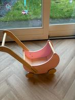 Houten poppenwagen met stippen, Ophalen of Verzenden, Gebruikt, Duw- of Trekspeelgoed