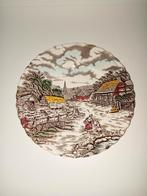 Bordje Myott Rural scene brocante bruin multikleur Engels, Ophalen of Verzenden