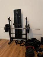 Fitness setje, Sport en Fitness, Ophalen, Gebruikt, Benen, Fitnessbank
