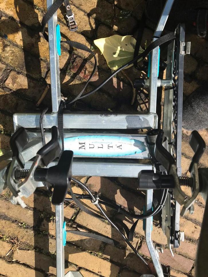 Multa Fietsdrager voor 2 fietsen, Auto diversen, Fietsendragers, Gebruikt, Trekhaakdrager, 2 fietsen, Ophalen