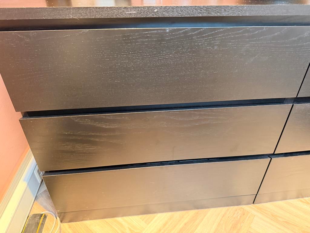 Ikea Malm ladekast zwart, 5 laden of meer, Ophalen, Zo goed als nieuw