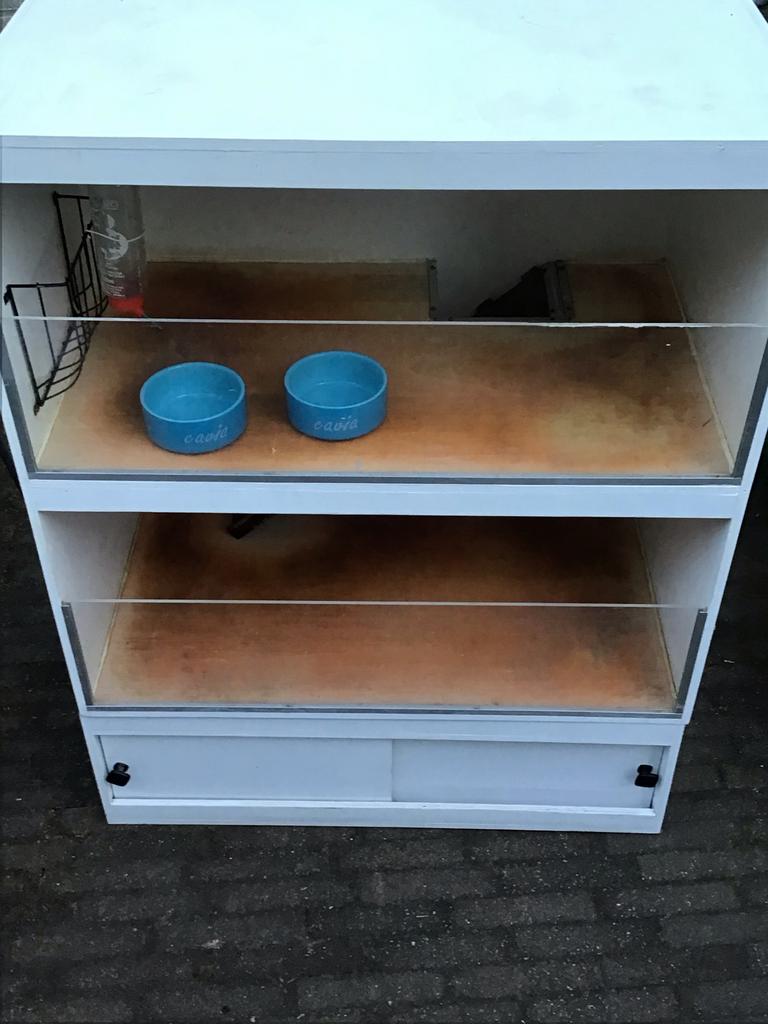 cavia flat binnenhok twee verdiepingen, Dieren en Toebehoren, Ophalen, Gebruikt, 90 cm of meer, Hok