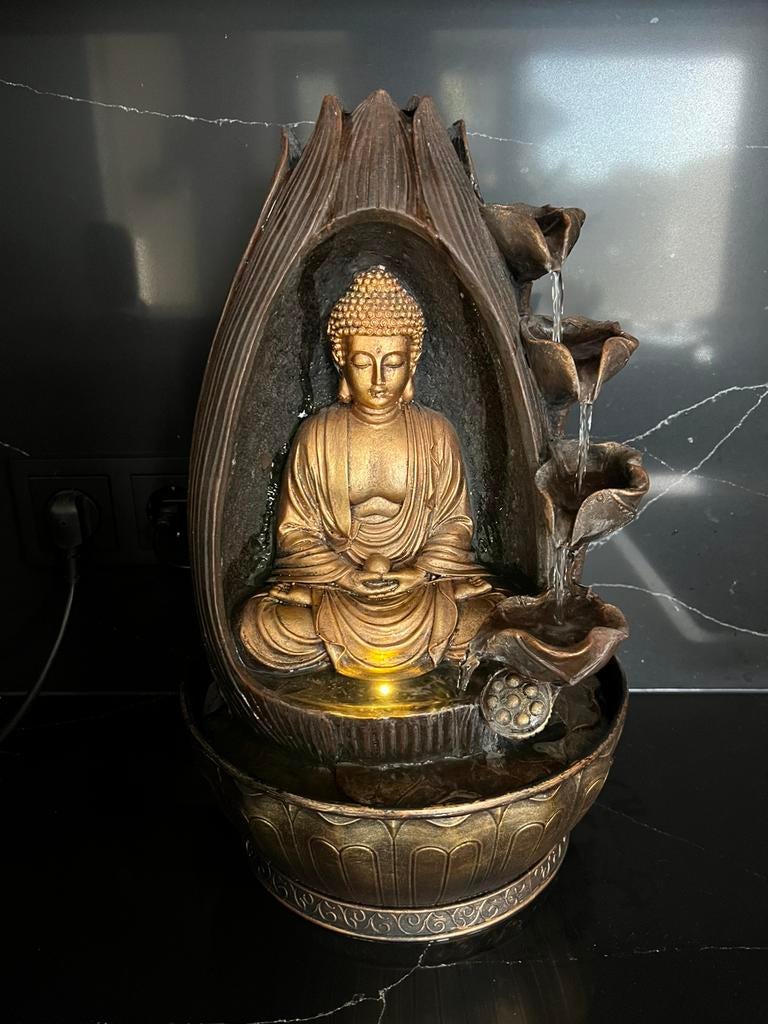 Boedhha waterfontein / waterornament voor binnen, Ophalen of Verzenden, Gebruikt