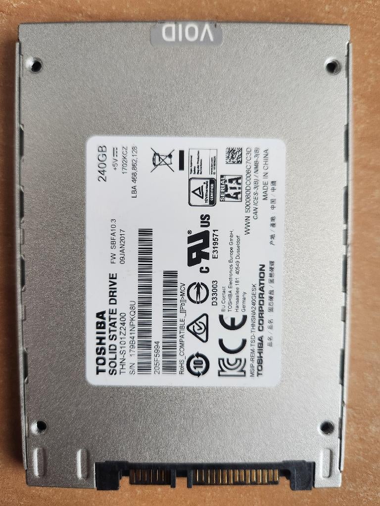 te koop 240 Gb ssd schijf sata voor laptop intern, Computers en Software, Harde schijven, Intern, Ophalen of Verzenden, Zo goed als nieuw