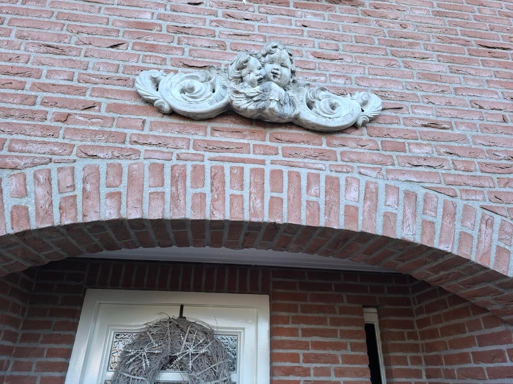 Betonnen Muur Ornament Engel, Ophalen of Verzenden, Gebruikt