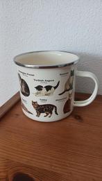 Emaille beker met kattenrassen, Verzenden, Overige materialen, Overige stijlen, Overige typen