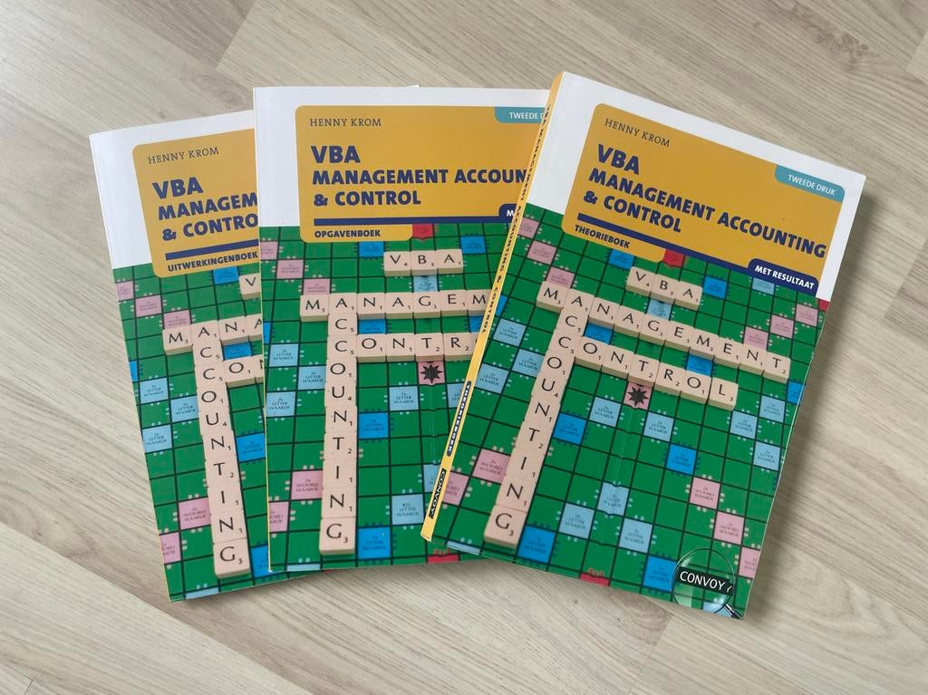 VBA Management Accounting & Control 2e druk (3 boeken), Ophalen of Verzenden, Gamma, Gelezen, HBO