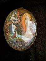 Lourdes, lijstje, bolglas, religie, Maria, vintage, jaren 50, Ophalen of Verzenden