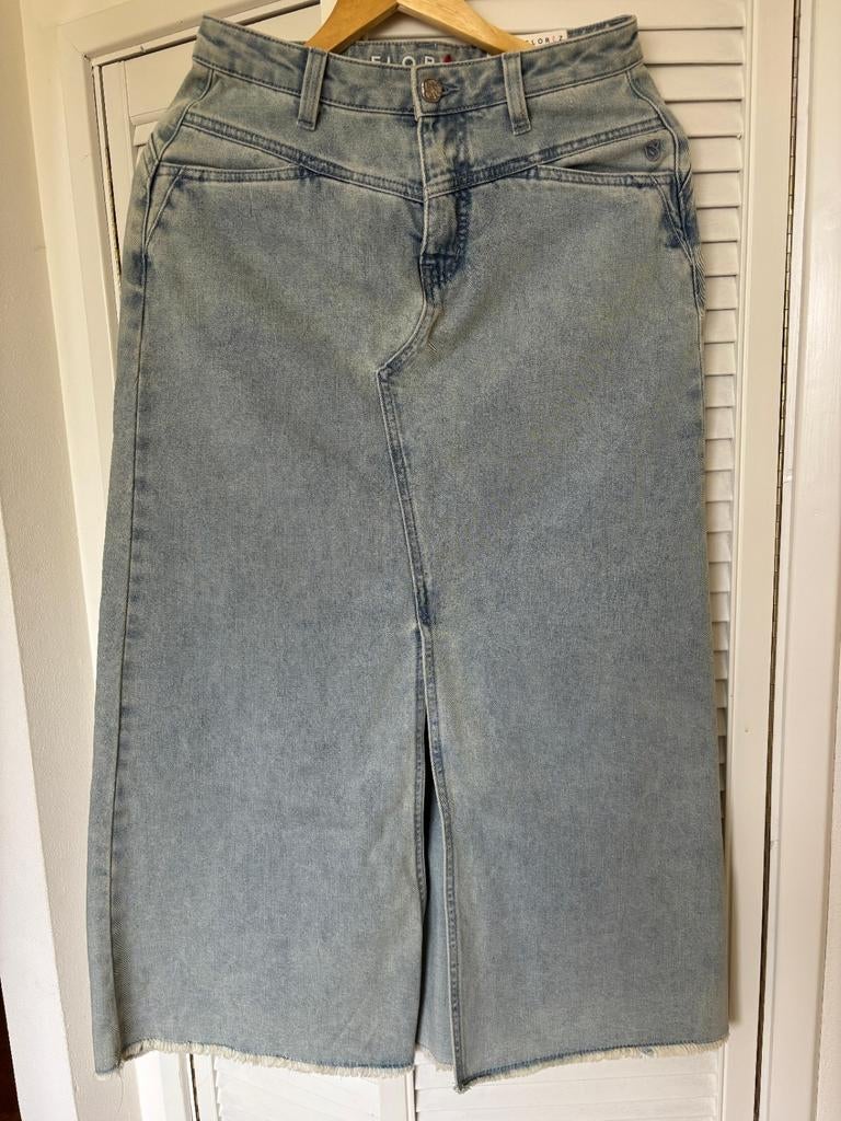 Florez nieuwe jeans rok, Blauw, Nieuw, Onder de knie, Ophalen