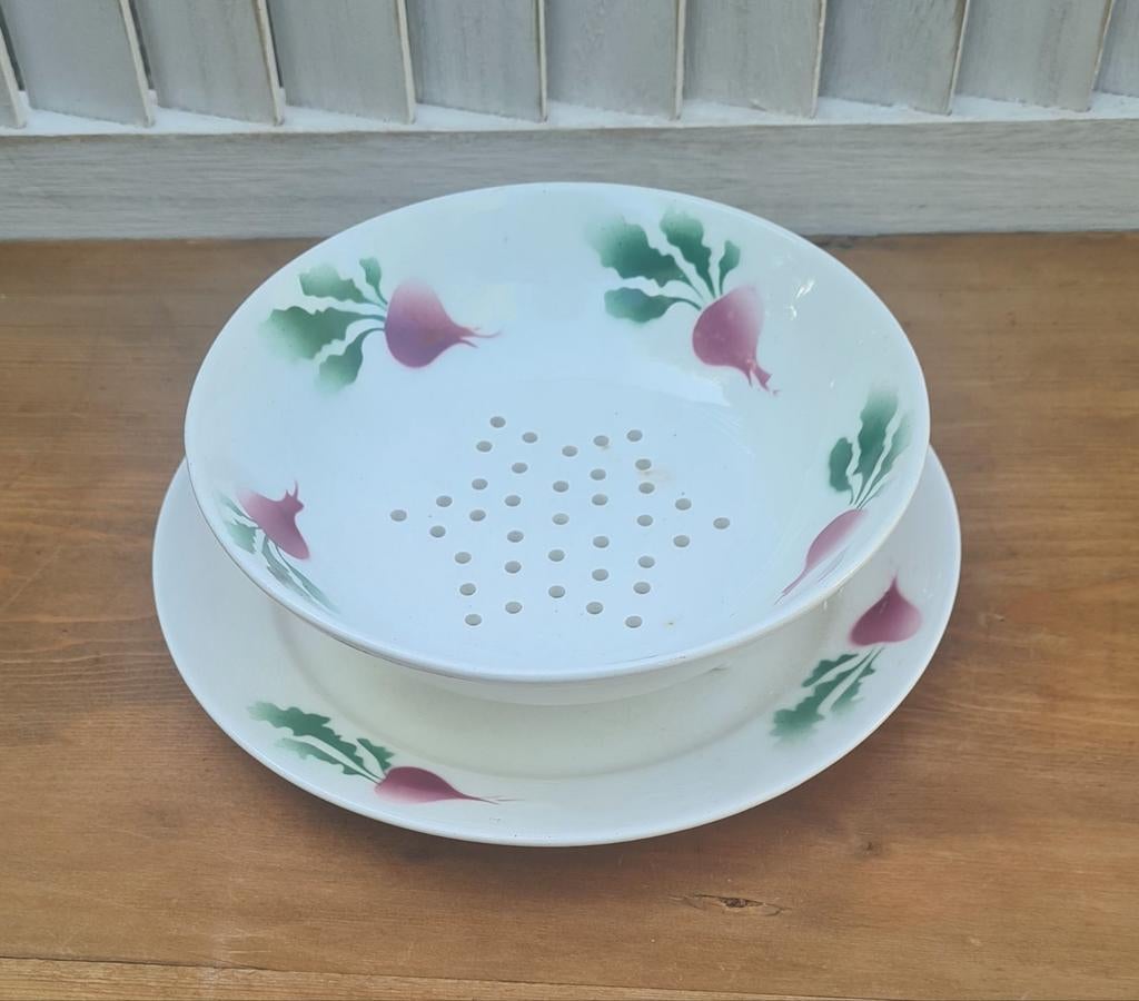 Klein uitlekschaaltje Société Céramique Maestricht Radijs, Antiek en Kunst, Ophalen of Verzenden