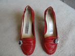 Hispanitas Rode Lederen Pumps Maat 37, Verzenden, Zo goed als nieuw, Rood