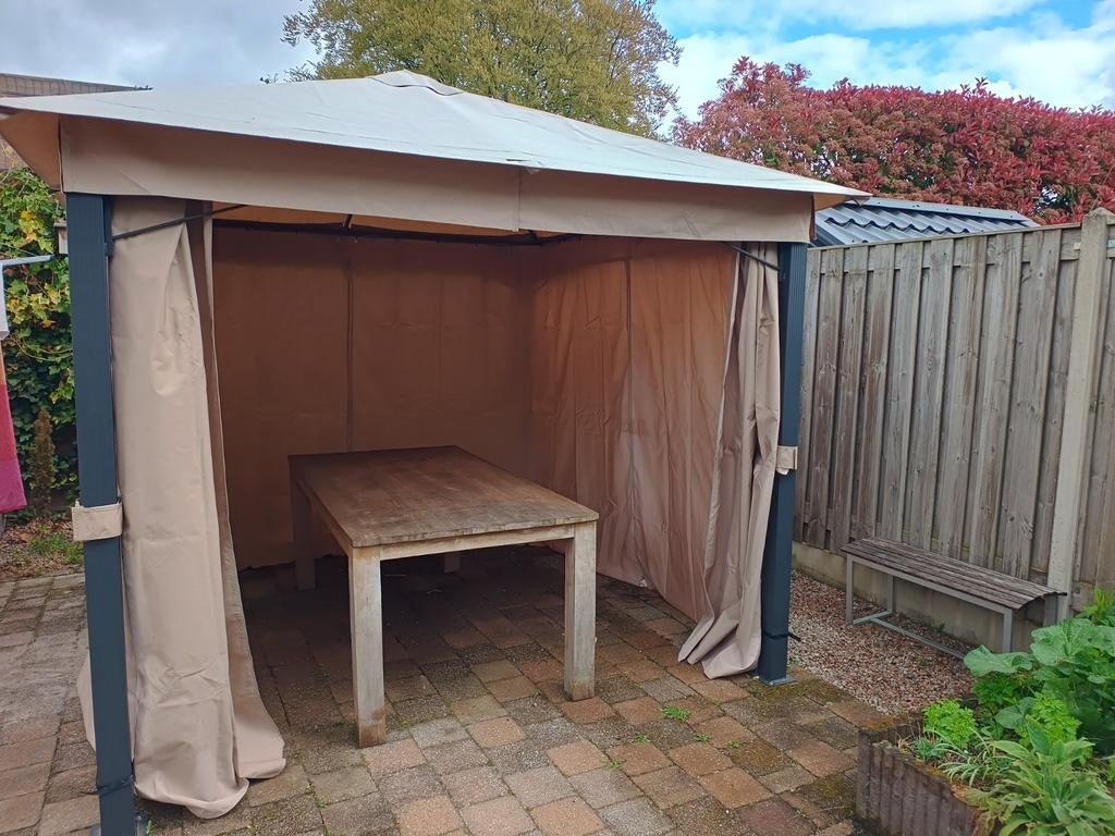 Toolport Tuin Paviljoen 3x3 beige, Ophalen, Tuinpaviljoen