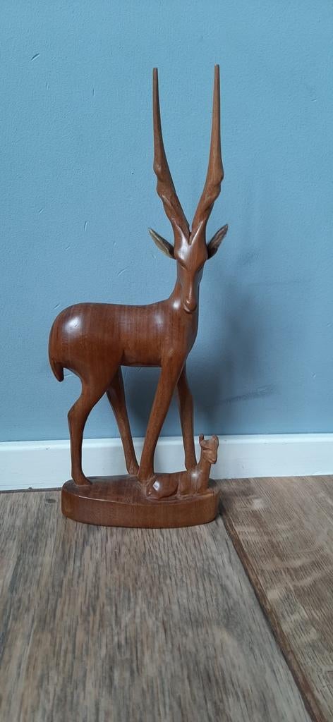 Vintage houten gazelle, Huis en Inrichting, Woonaccessoires | Overige, Ophalen of Verzenden