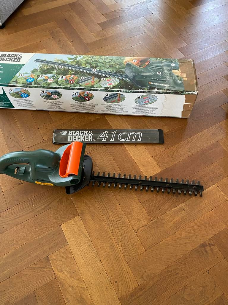 Black en Decker heggenschaar 41 cm, Ophalen of Verzenden, Gebruikt, Elektrisch
