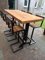 Te koop industrieele Bartafel en krukken, Ophalen of Verzenden, Nieuw