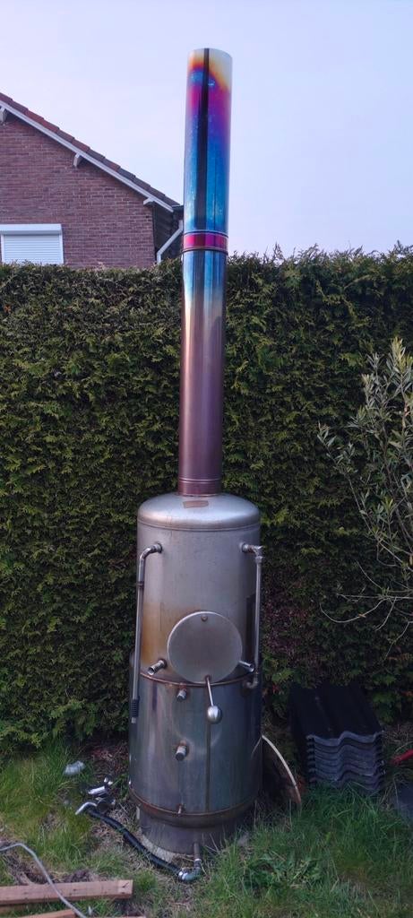 RVS zwembad kachel 40Kw, Tuin en Terras, Ophalen