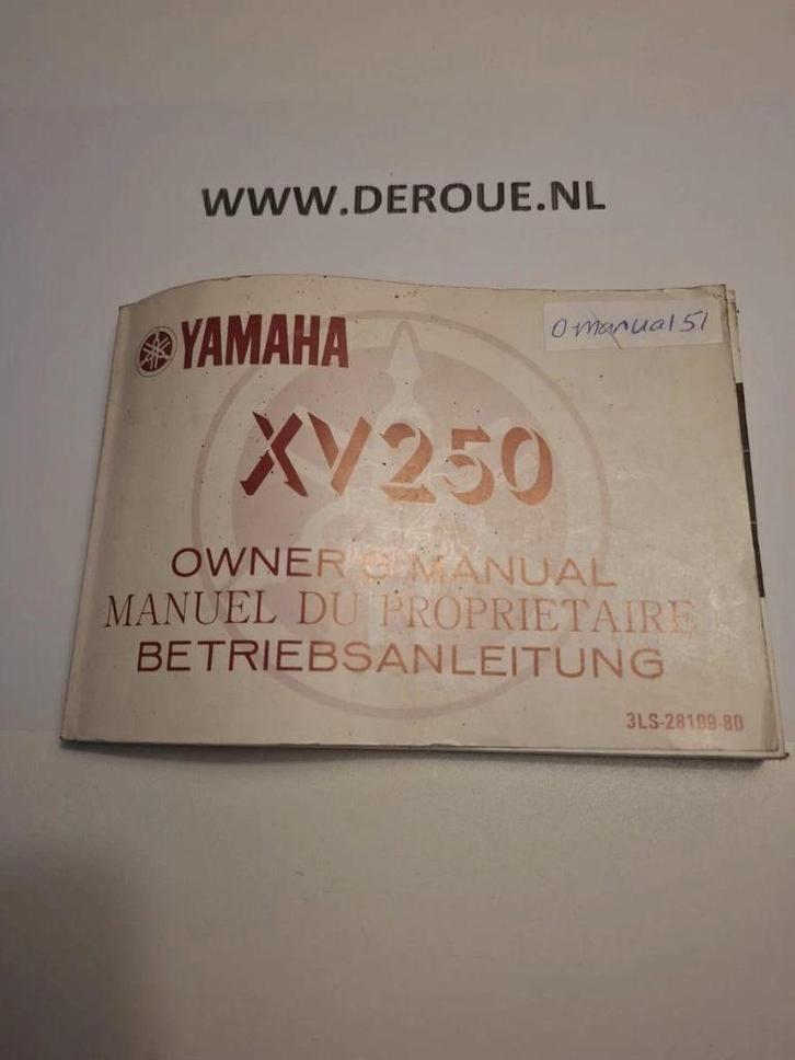 51 0WNERS MANUAL YAMAHA XV250 1988 USED, Motoren, Handleidingen en Instructieboekjes, Yamaha, Ophalen of Verzenden