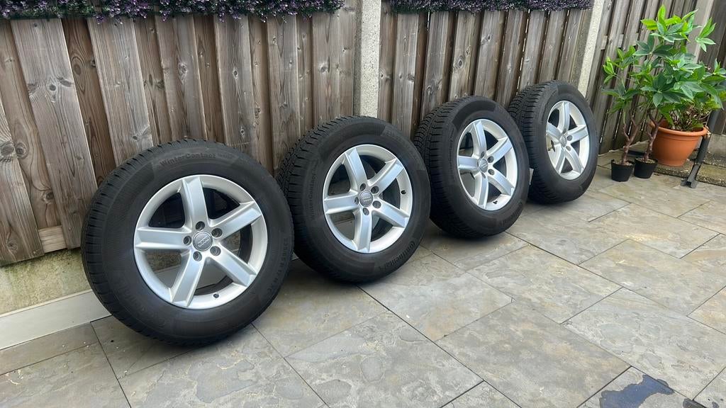 Audi velgen met winterbanden, Gebruikt, Banden en Velgen, 17 inch, 235 mm