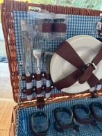 Echt wilgentenen picknickmand voor 4 personen, Ophalen of Verzenden, Nieuw