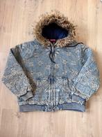 Supreme Bandana Jacquard Denim Hooded Work Jacket - Blauw L, Ophalen of Verzenden, Zo goed als nieuw, Maat 52/54 (L), Blauw