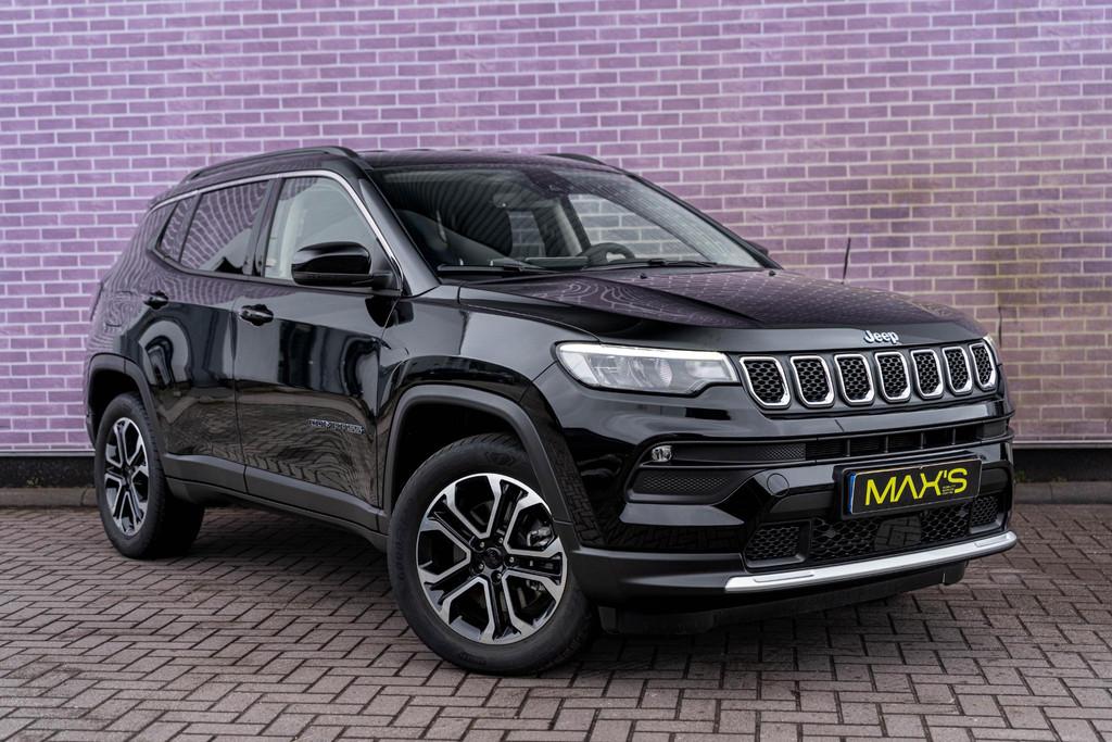 Jeep Compass 4xe Plug-in Hybrid Limited Lease Edition | 4WD, Auto's, Automaat, Adaptive Cruise Control, Leder en Stof, Zwart