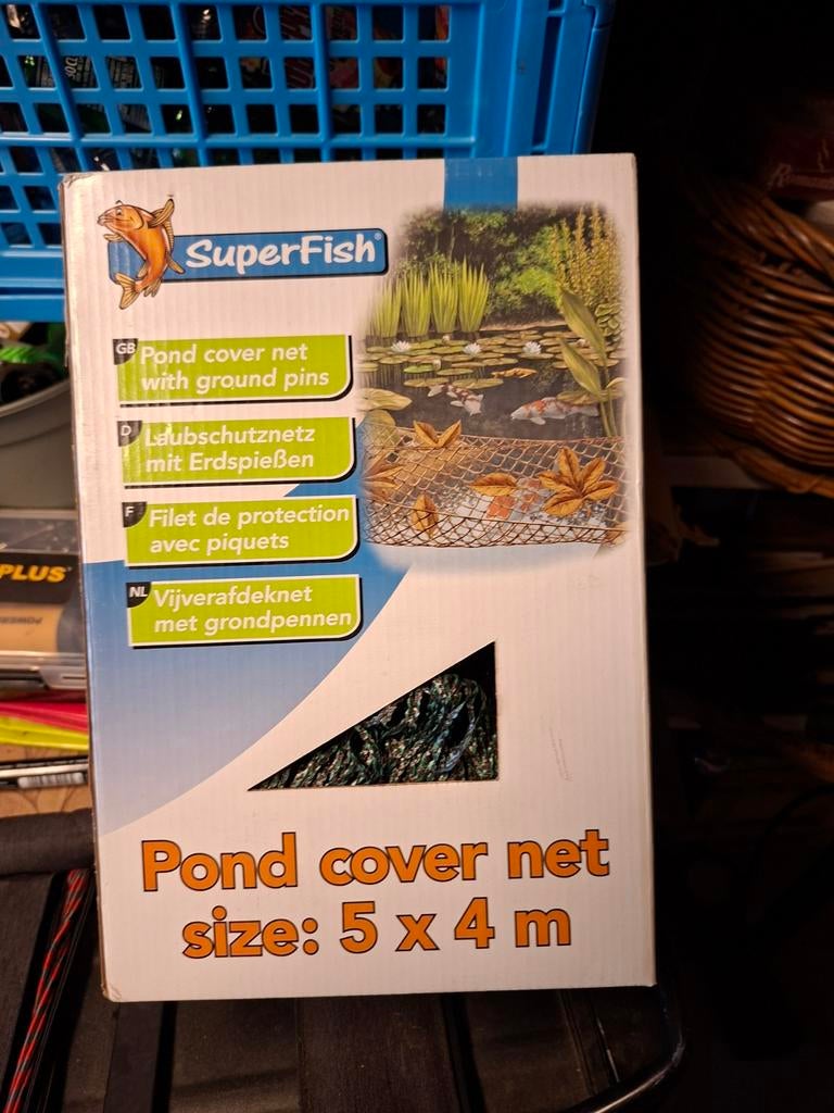 Nieuw vijvernet 5 x 4 m met grondpennen, Ophalen of Verzenden