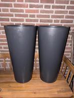 Elho Pure Straight High antraciet plantenbakken (2x), Ophalen, Kunststof, Gebruikt, Balkon