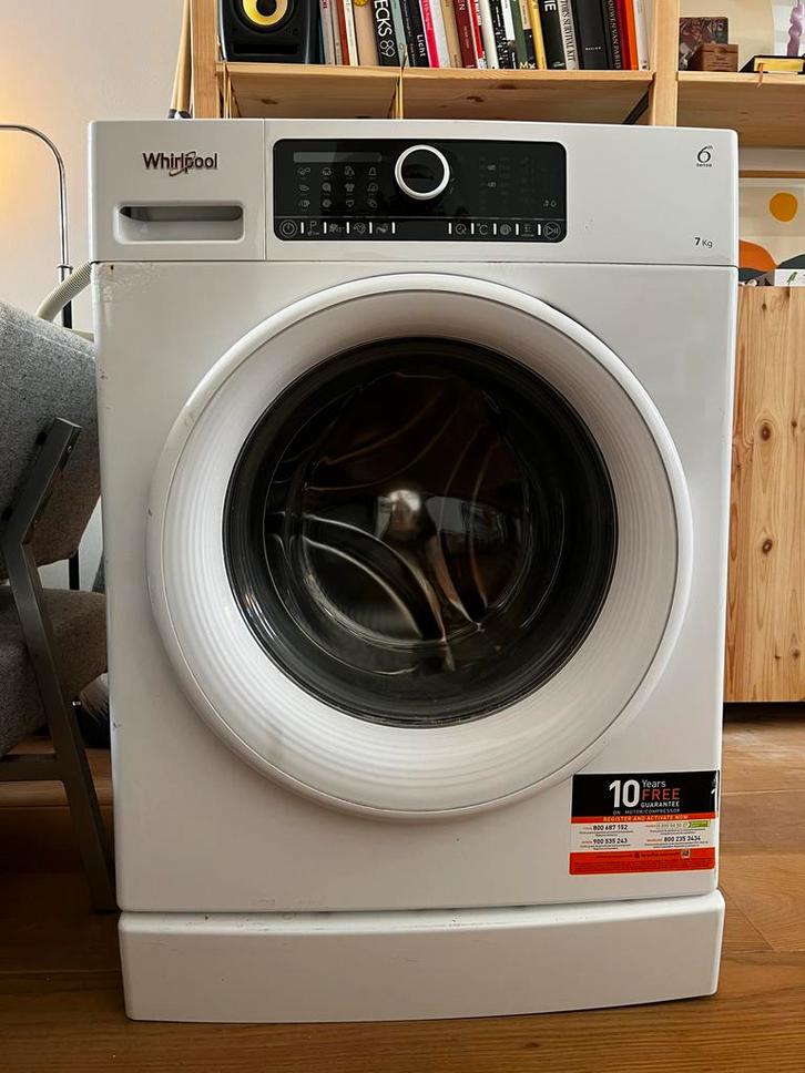 Whirlpool 6th Sense Wasmachine, Witgoed en Apparatuur, Wasmachines, Gebruikt, Voorlader, 6 tot 8 kg, 85 tot 90 cm, 1200 tot 1600 toeren