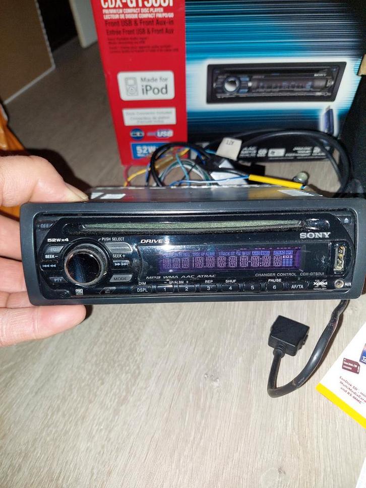 Sony Autoradio CDX-GT50UI Xplod met USB en iPod-aansluiting, Auto diversen, Autoradio's, Ophalen of Verzenden