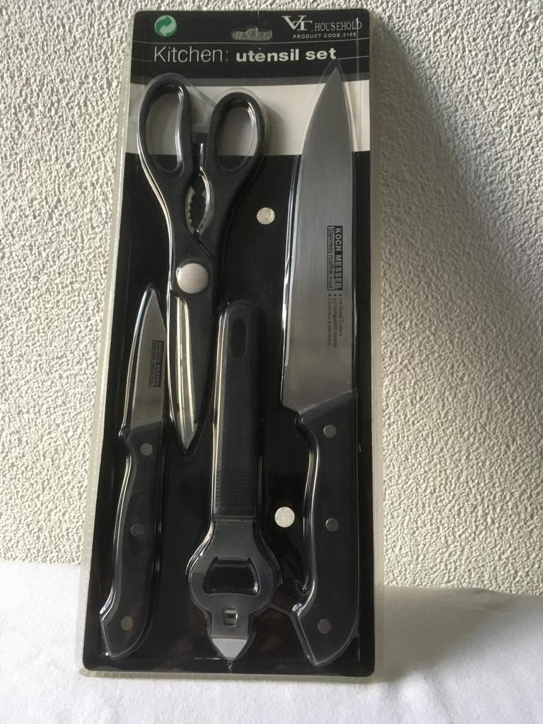4-delige Keuken Messenset - Nieuw in Verpakking, Ophalen of Verzenden, Nieuw