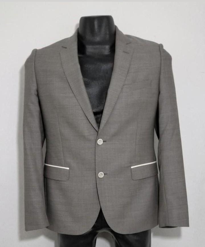 Grijs gedessineerd -Angelico- colbert van Cavallaro Napoli, Kleding | Heren, Kostuums en Colberts, Verzenden, Zo goed als nieuw
