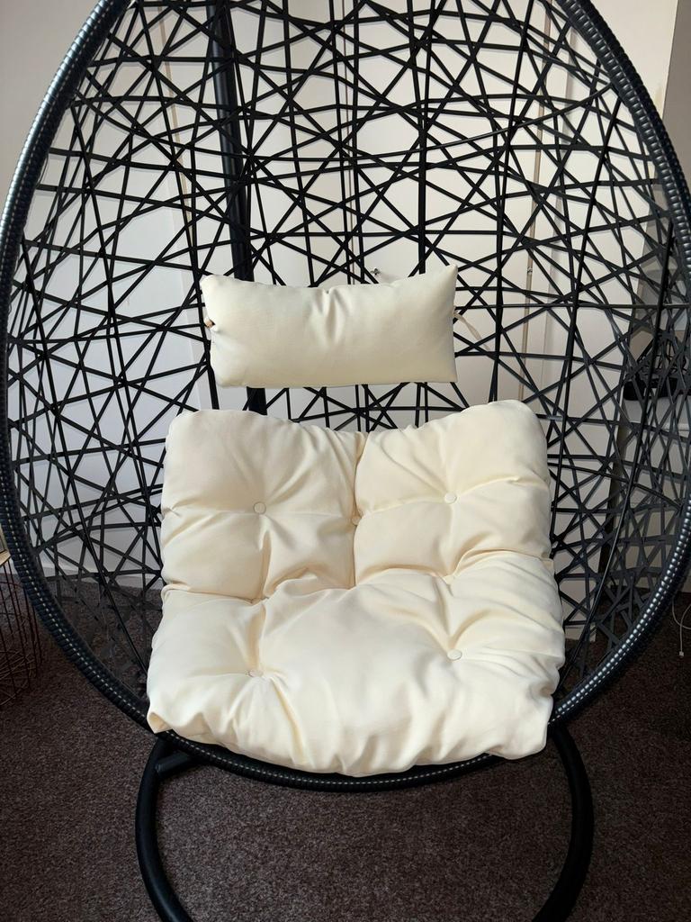 Leuke hangstoel Swing ; voor binnen of buiten, ø104x200 cm, Ophalen, Zo goed als nieuw, Rotan