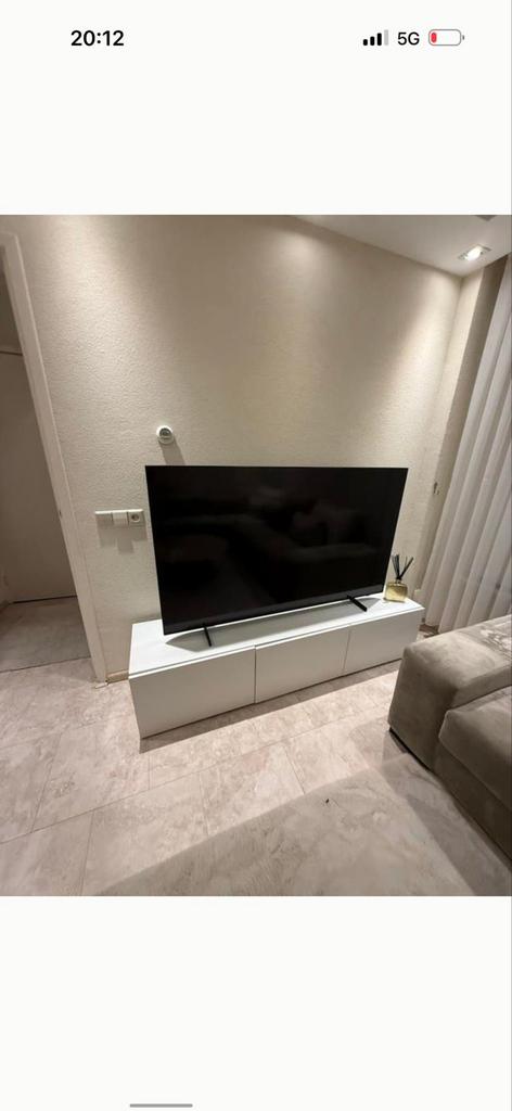 Wit televisiemeubel ikea, Overige materialen, Gebruikt, 150 tot 200 cm, Ophalen of Verzenden