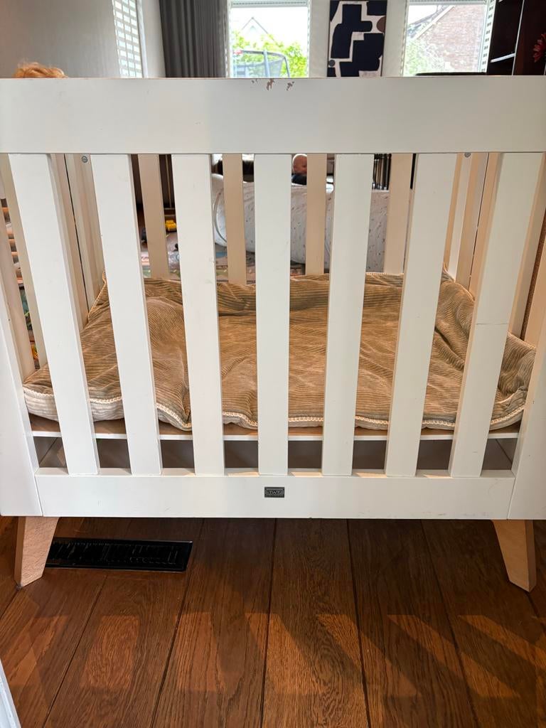 Witte box met retro look, inclusief boxkleed en opbergzak, Ophalen, Gebruikt, Rechthoekig, Boxkleed