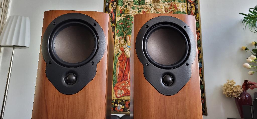 MISSION M-33 (Cyrus) in NIEUWSTAAT ***** "What-Hifi?", Nieuw, 60 tot 120 watt, Front, Rear of Stereo speakers, Ophalen