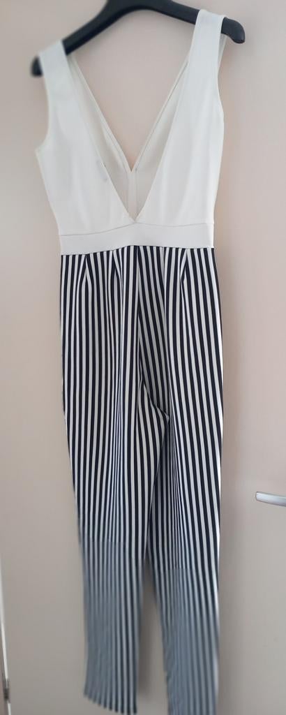 Evita jumpsuit wit/zwart gestreept, Kleding | Dames, Jumpsuits, Maat 38/40 (M), Wit, Ophalen of Verzenden, Evita