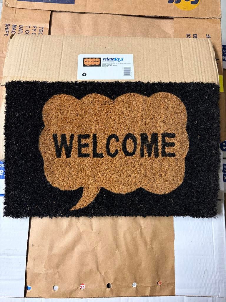 Relaxdays Kokosmat 'Welcome' - Nieuw, Tuin en Terras, Binnen, Ophalen of Verzenden, Nvt, Kokos