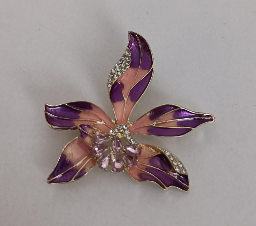 Bloem broche, Overige materialen, 4 tot 7 cm, Overige kleuren, Nieuw