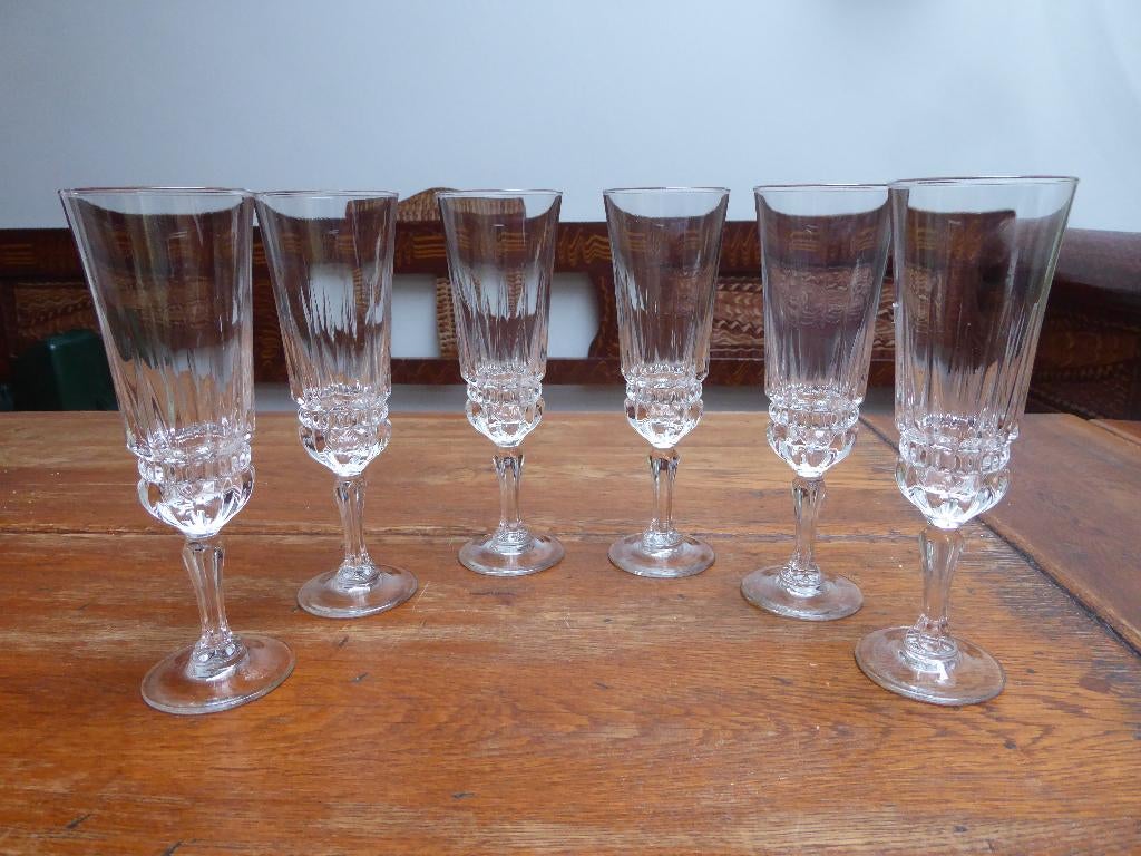 6 kristallen champagne flutes cristal d’arques Barcelona (2)