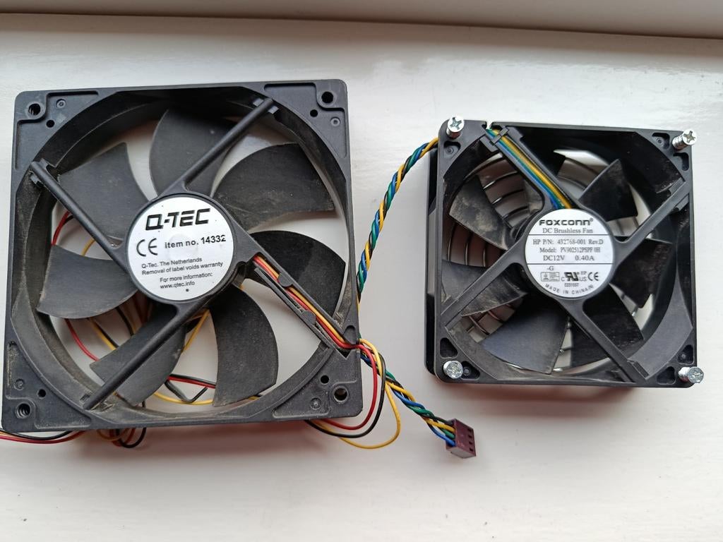 PC Case Fans - Q-Tec & Foxconn, Ophalen of Verzenden, Gebruikt, Luchtkoeling