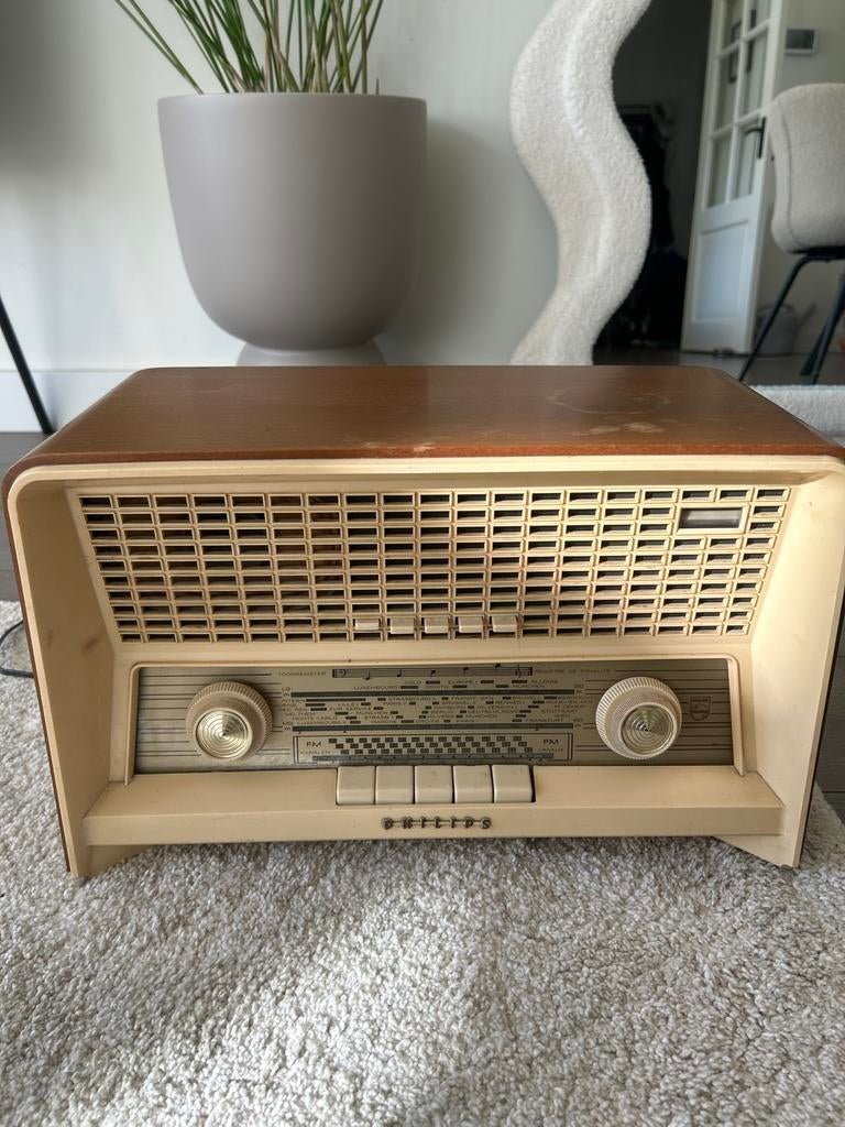 Vintage Philips Radio - Klassieke Buizenradio, Ophalen, Gebruikt, Radio