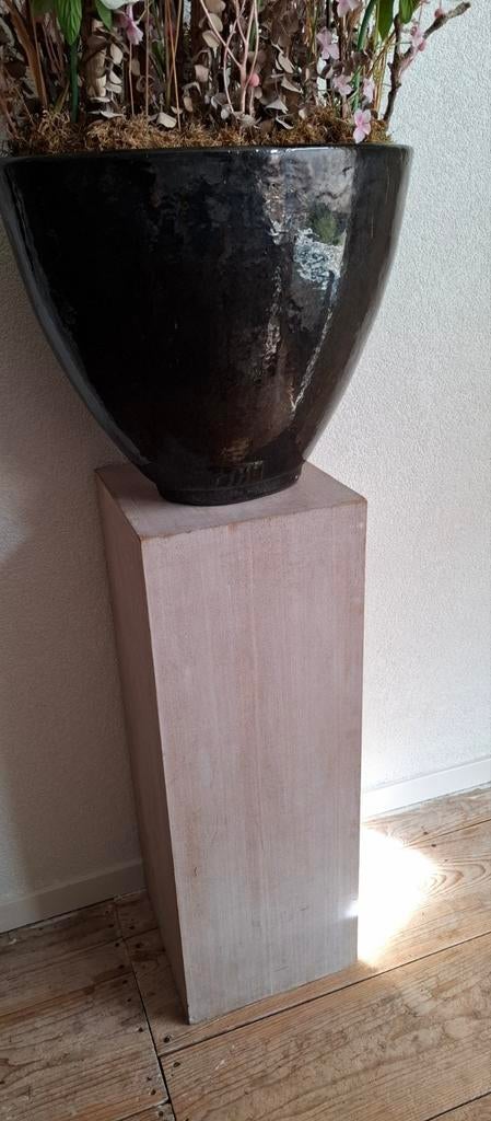 Plantenzuil van hout., Huis en Inrichting, Woonaccessoires | Zuilen en Pilaren, Ophalen, Gebruikt
