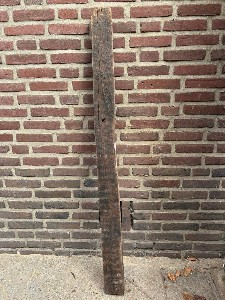 Oude eiken balk - Rustiek en robuust, Doe-het-zelf en Verbouw, Ophalen, Gebruikt, Eiken, 200 tot 250 cm