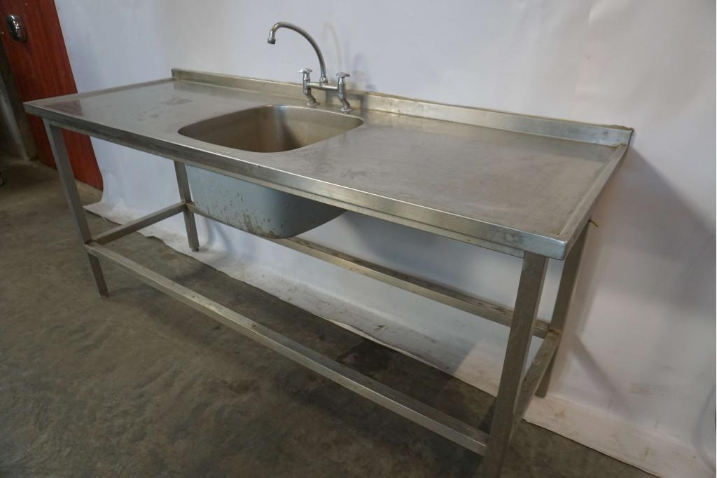 RVS horeca spoeltafel werktafel afvoertafel aanvoertafel, Zakelijke goederen, Horeca | Keukenapparatuur, Gebruikt, RVS Meubilair