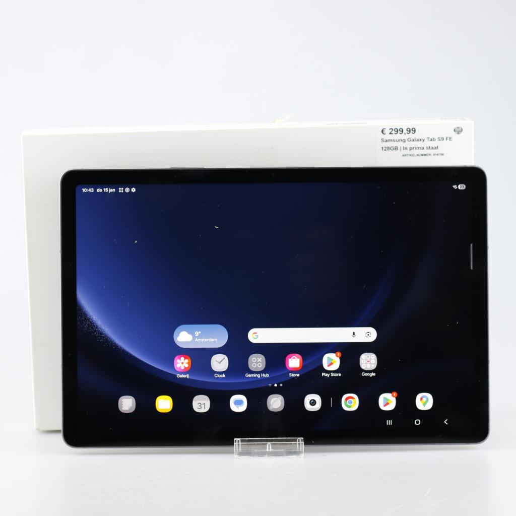 Samsung Galaxy Tab S9 FE 128GB Wifi Grijs, Computers en Software, Android Tablets, Zo goed als nieuw