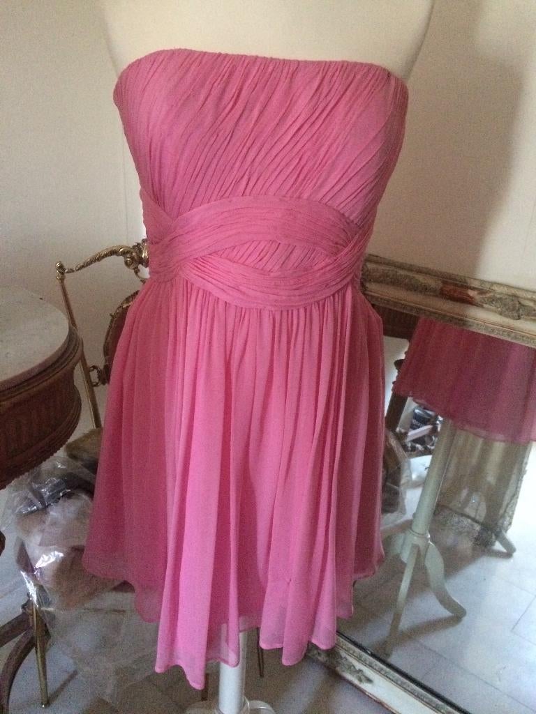 cocktail jurk rose zijde maat 36/38  Ugo Zaldi, Ugo Zaldi, Ophalen of Verzenden, Zo goed als nieuw, Roze