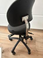 Werkstoel - tabouret met rugleuning, Ophalen, Gebruikt, Zwart, Bureaukruk