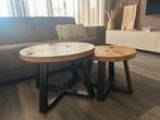 Set van 2 salontafels, 50 tot 100 cm, Rond, Ophalen of Verzenden, Zo goed als nieuw