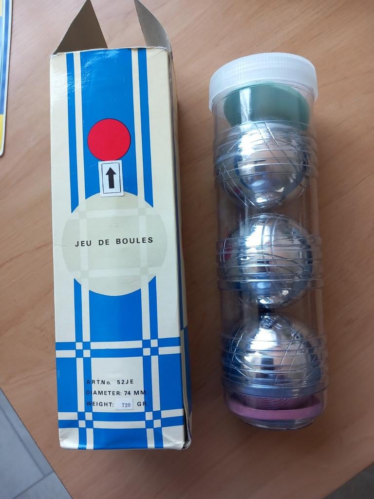 Jeu de boules set met 3 ballen en magnetische opraper, Ophalen