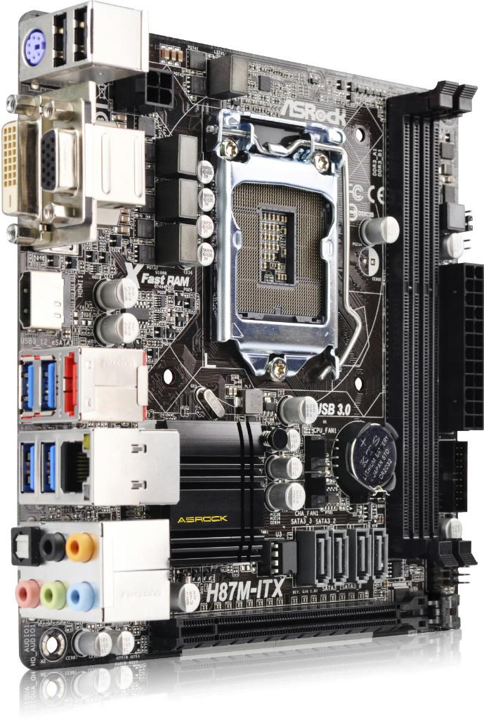 ASRock H87M-ITX Moederbord, DDR3, Ophalen of Verzenden, Zo goed als nieuw, Mini-ITX